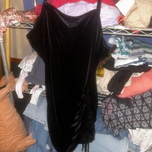 Black Velvet Slip Dress